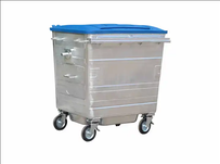 Qopqoqli galvanizli po'latdan yasalgan dumaloq axlat qutisi