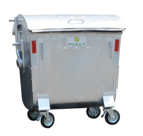 Tayyorlangan logotipli sanoat issiq sotiladigan qopqoqli 1100 litrli axlat qutisi